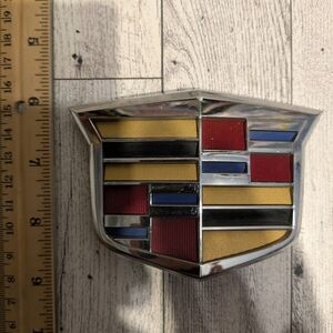 Cadillac Car Emblem - Silver, Red, Yellow, Blue